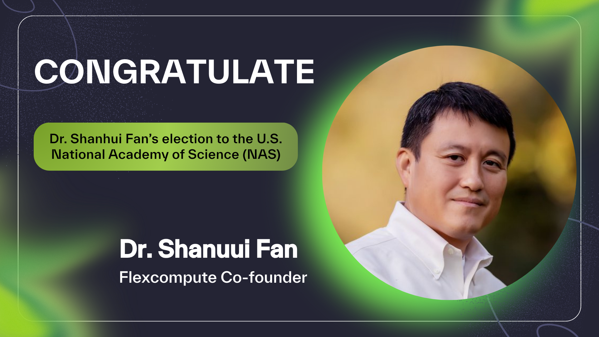 Flexcompute Co-founder Dr. Shanhui Fan Elected to National Academy of Science