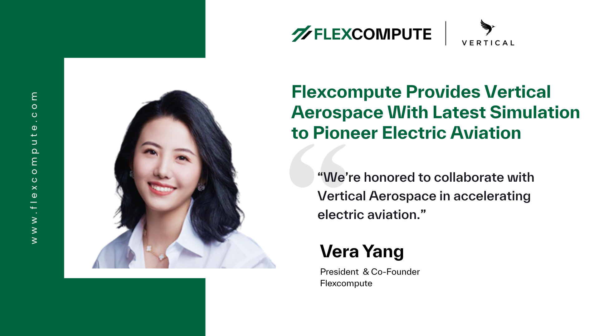 Flexcompute Provides Vertical Aerospace With Latest Simulation Technology to Pioneer Electric Aviation