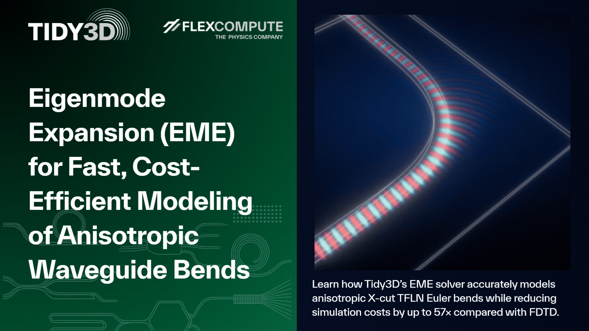Eigenmode Expansion (EME) for Fast, Cost-Efficient Modeling of Anisotropic Waveguide Bends