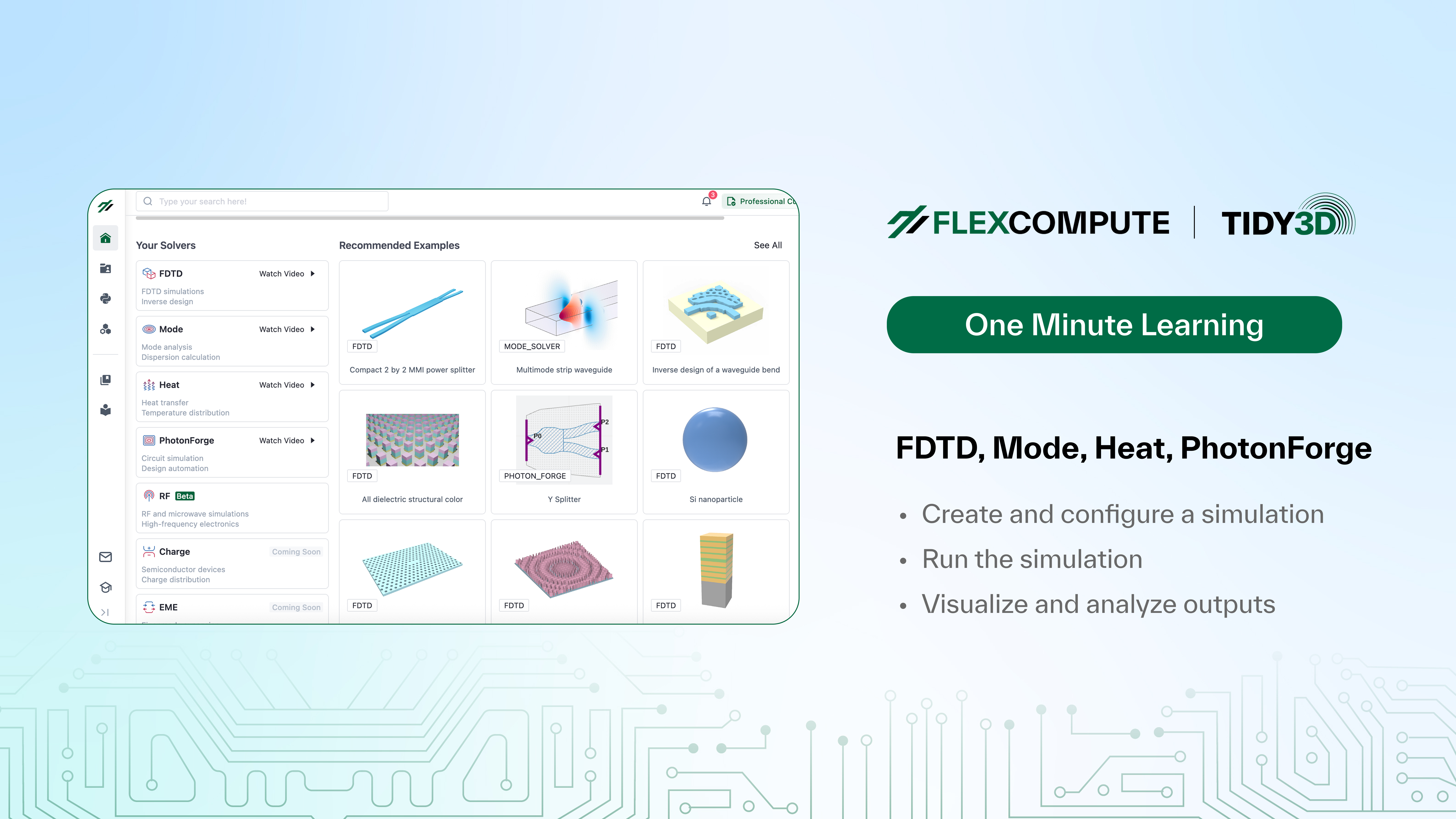Learn Tidy3D in One Minute: Quick Video Guides for the Multiphysics Solver Workbenches